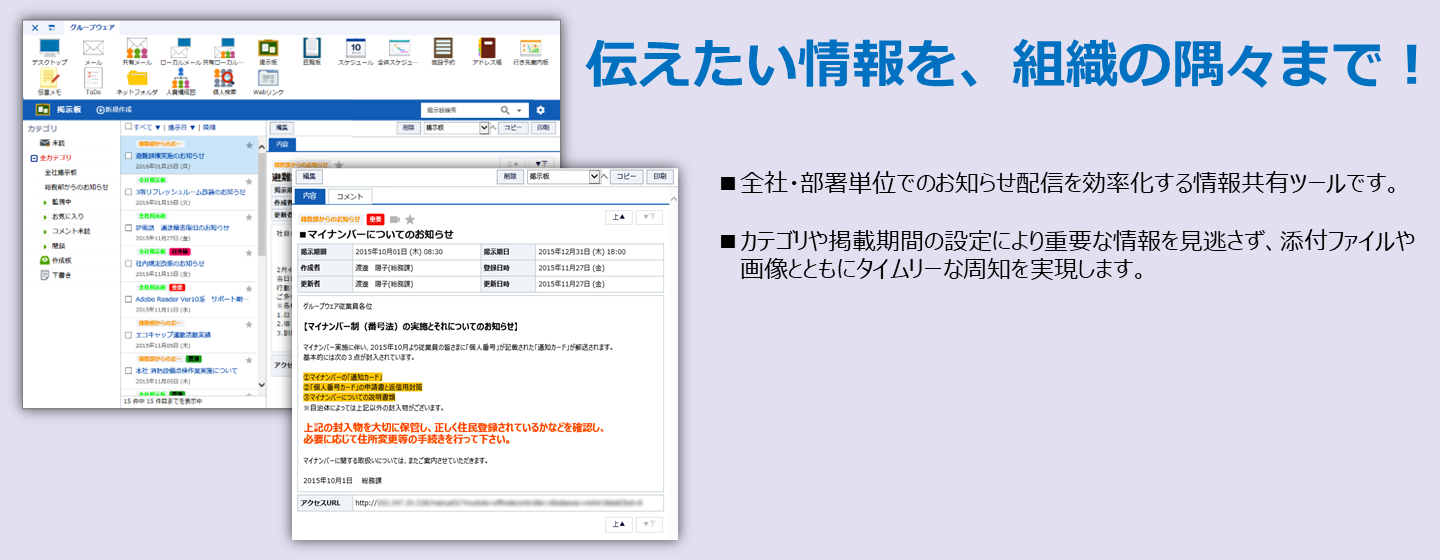 掲示板機能説明の画像